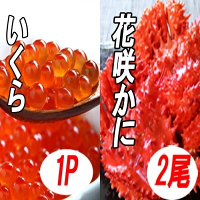 花咲かに300g～450g前後×2尾・いくら100g×1P A-70027