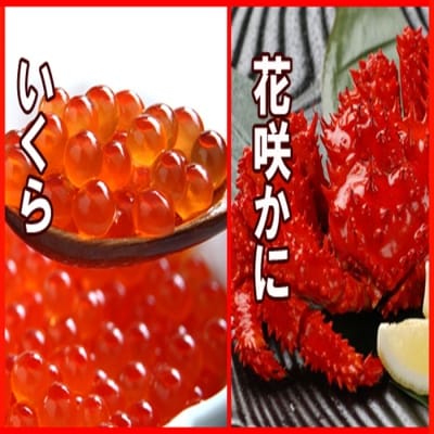 花咲かに300g～450g前後×2尾・いくら100g×1P A-30028