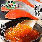 いくら醤油漬け100g×1P、紅鮭切身5切×2P A-76013