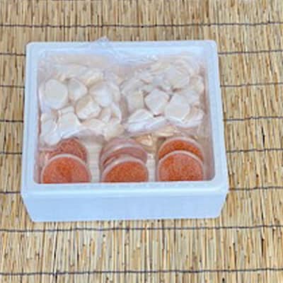 いくら醤油漬け100g×6P、ほたて貝柱500g×4P D-76007