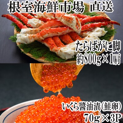 たらばがに脚約800g×1肩、いくら(鮭卵)70g×3P B-28096