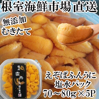 エゾバフンウニ(黄系)塩水パック70～80g×5P D-14045