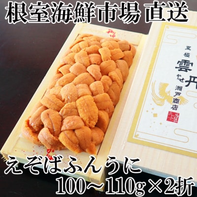エゾバフンウニ(黄系)100～110g×2折 F-28021