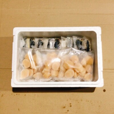 お刺身ほたて貝柱300g×3P&塩さばフィレ1枚×30P F-09037