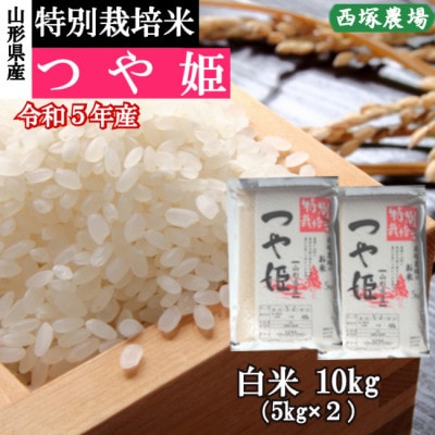 令和5年産 特別栽培米つや姫　白米 10kg　山形県産　西塚農場のお米