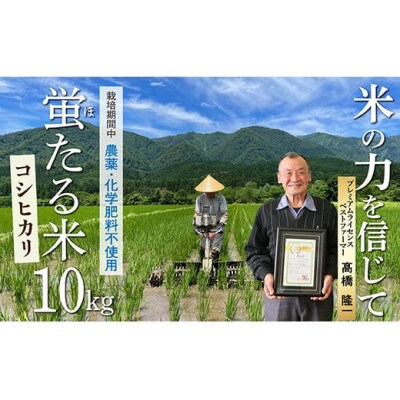 【令和6年産】特別栽培米　蛍たる米コシヒカリ(玄米)10kg