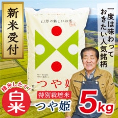 【令和5年産】山形県産特別栽培米つや姫5kg(白米)