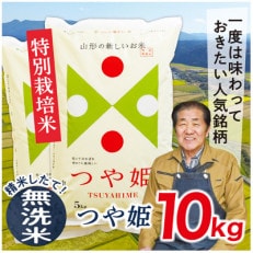 【2024年2月上旬発送】【無洗米】令和5年産山形県産特別栽培米 つや姫10kg