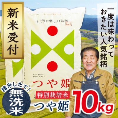 【令和7年産先行受付】山形県産特別栽培米 つや姫10kg(無洗米)