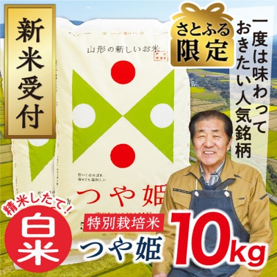 【さとふる限定】令和7年産先行受付　山形県産特別栽培米　つや姫10kg(白米)