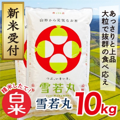 【令和7年産先行受付】山形県産雪若丸10kg(白米)