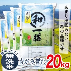 【2024年2月上旬発送】【無洗米】令和5年産山形県産もがみ誉れ20kg