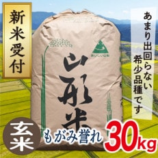 【2024年2月上旬発送】【玄米(1等米)】令和5年産山形県産もがみ誉れ30kg