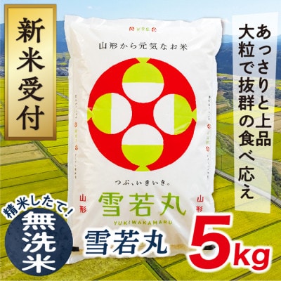 【令和7年産先行受付】山形県産雪若丸5kg(無洗米)