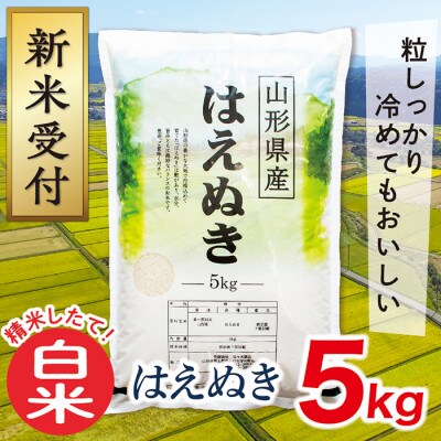 【令和8年産先行受付】山形県産はえぬき5kg(白米)
