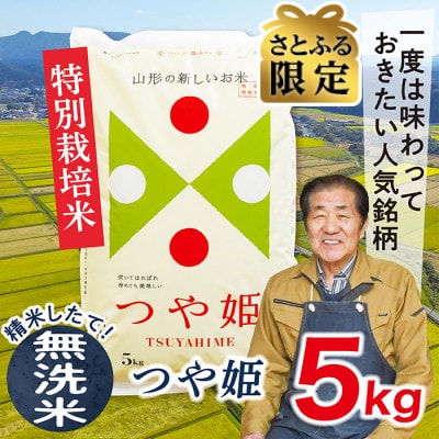 【さとふる限定】令和7年産山形県産特別栽培米つや姫5kg(無洗米)