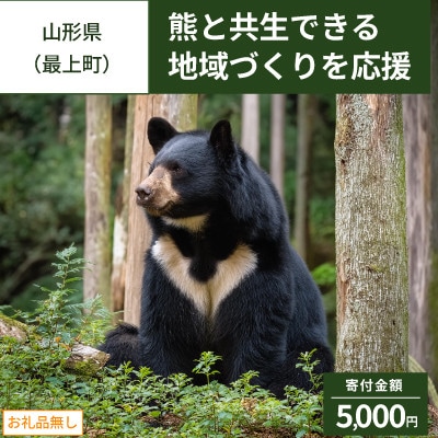 【返礼品なし】熊との共生を目指して～熊による人的被害の防止対策・環境整備へのご支援を～ 5,000円