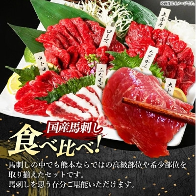 国産6種馬刺し食べ比べセット(宴)【熊本と畜】