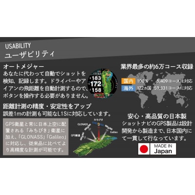 【アウトレット品】ショットナビ EXCEEDS(ホワイト)
