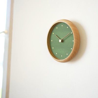 はなもっこ 掛時計 緑瑪瑙 プレーン(スタンド付き)