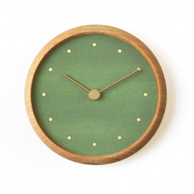 はなもっこ 掛時計 緑瑪瑙(みどりめのう) プレーン