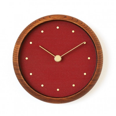 はなもっこ 掛時計 辰砂(しんしゃ) ブラウン