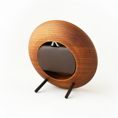 はなもっこ 掛時計 群緑 ブラウン(スタンド付き)