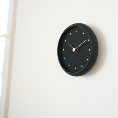 はなもっこ 掛時計 黒 ブラック