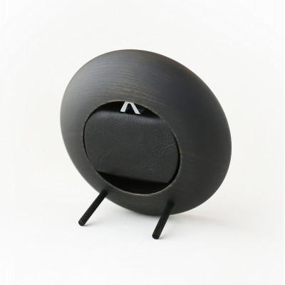 はなもっこ 掛時計 黒 ブラック(スタンド付き)