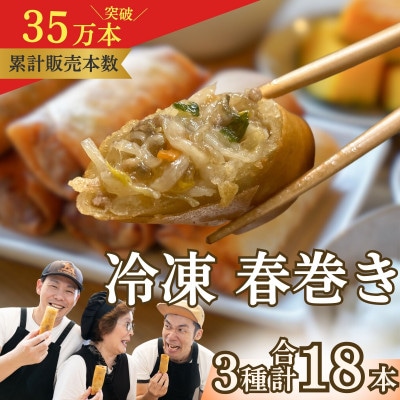 リピーター続出!!金澤春巻き 3種詰め合わせ(18本)　ギフトや惣菜・弁当・つまみにも◎