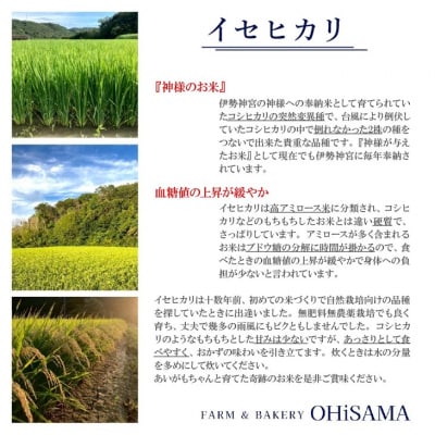 令和6年産　イセヒカリ　5kg　玄米〈栽培期間中農薬不使用　あいがも農法米〉
