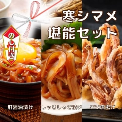【のし付き】スルメイカ 堪能セット 肝醤油漬け しゃきしゃき漬け 唐揚げ 寒シマメ いか CAS