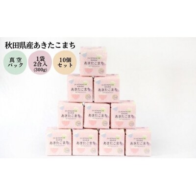 あきたこまち 真空キューブ米 300g×10個 合計3kg [No.5325-0259]