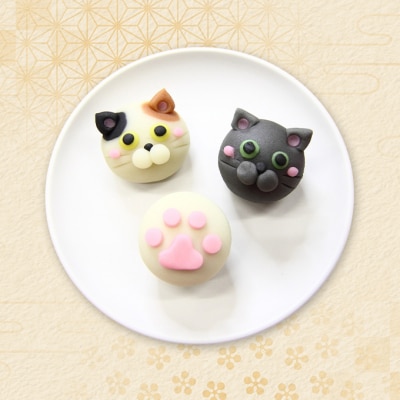 ねこちゃんの上生菓子おまかせ5種 各2個ずつ(計10個)[No.5325-0438]