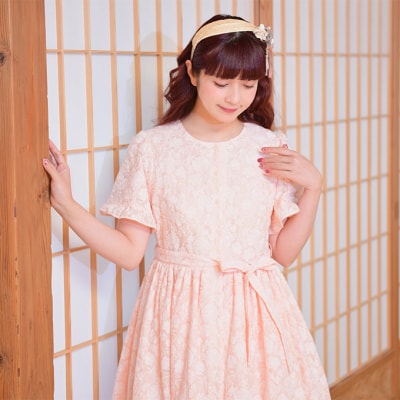 【先行予約】アトリエ小町刺繍ワンピース(renka ep2) ピンク[No.5325-0557]