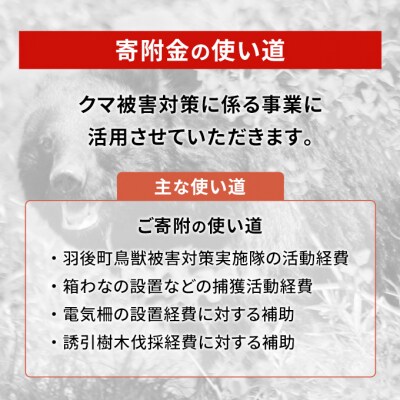 【返礼品なし】クマ被害対策支援(秋田県羽後町)　7,000円[No.5325-0717]