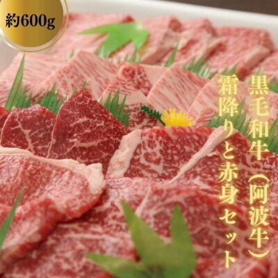 黒毛和牛(阿波牛)霜降と赤身セット約600g