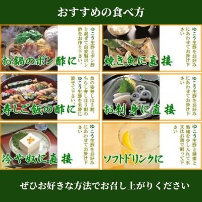 徳島産　ゆこう生酢(天然果汁100%)1800ml(一升瓶)1本 冷蔵 無添加 調味料 お酢 酢 ビ