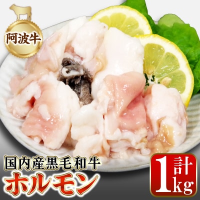 ホルモン ミックス 計 1kg 500g × 2袋 阿波牛 黒毛和牛 冷凍 焼肉 焼き肉 BBQ