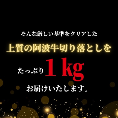 牛肉 切り落とし 1kg 阿波牛 黒毛和牛 冷凍 国産 ロース モモ カタ お肉 ※配送指定不可