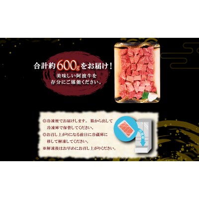 和牛 サイコロステーキ ヒレ 600g 冷凍 国産 黒毛和牛 阿波牛 徳島 小松島 BBQ 