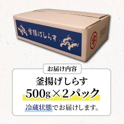 【6月末から12月中旬まで発送】しらす 冷蔵 1kg (500g×2パック) 徳島 小松島