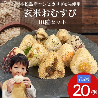 冷凍 おにぎり 玄米 おむすび 10種20個セット 令和7年産  新米 玄米 国産 冷凍おにぎり