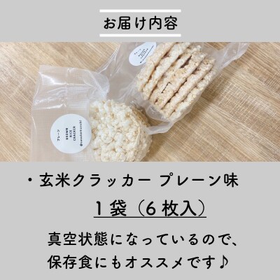 玄米 クラッカー プレーン味 1袋(6枚入り)容量選べる グルテンフリー