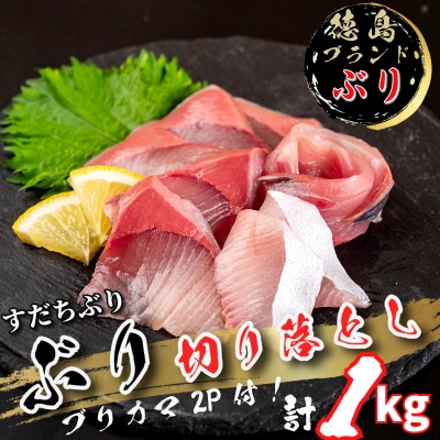 ぶり 切り落とし ブリカマ2Pセット 計1Kg 徳島ブランド 鰤 ブリ 刺身 ぶりしゃぶ 冷凍 徳島