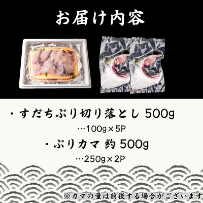 ぶり 切り落とし ブリカマ2Pセット 計1Kg 徳島ブランド 鰤 ブリ 刺身 ぶりしゃぶ 冷凍 徳島