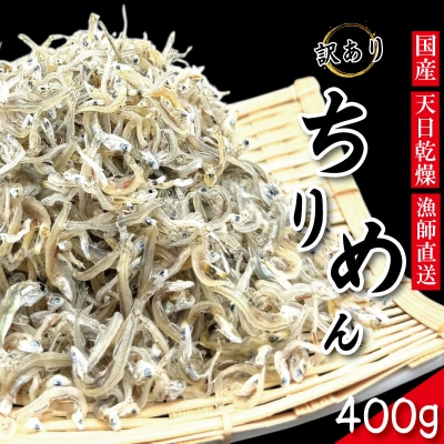 【6月~12月初旬まで発送】 ちりめん 訳あり 400g ちりめんじゃこ