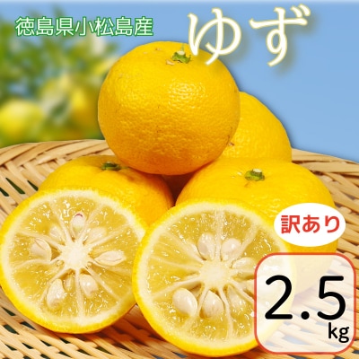 訳あり ゆず 2.5kg (2026年10月下旬発送) 柚子 果物 柑橘 フルーツ 果皮 小松島市