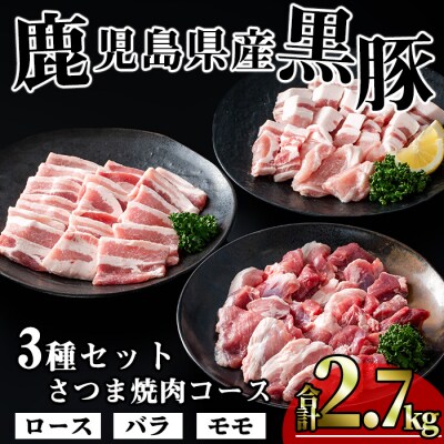 かごしま味わい黒豚　さつま焼肉コース　2,700g