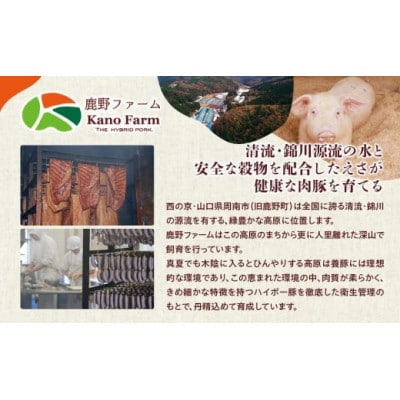 鹿野高原豚 伝承の技シリーズ 原木ロースハム(ブロック)約3kg(約1.5kg×2個)